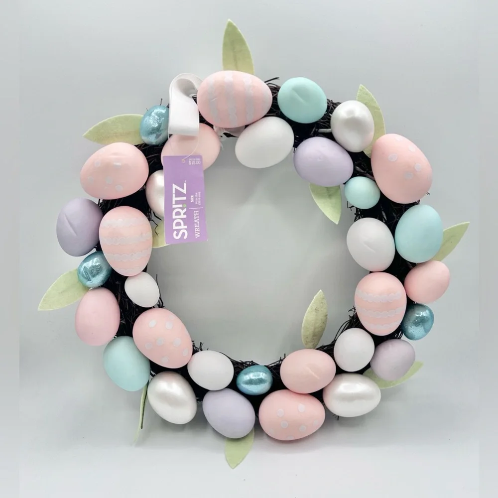 Target Spritz Easter Egg Wreath Spring Garden Wall Farmhouse 14